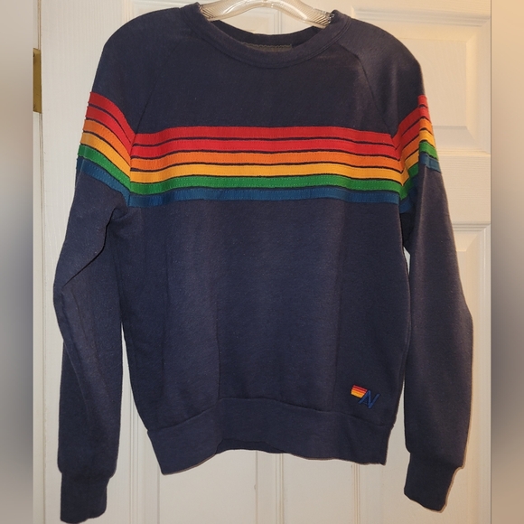 Aviator Nation 6 Stripe Sweatshirt XS - Picture 2 of 8